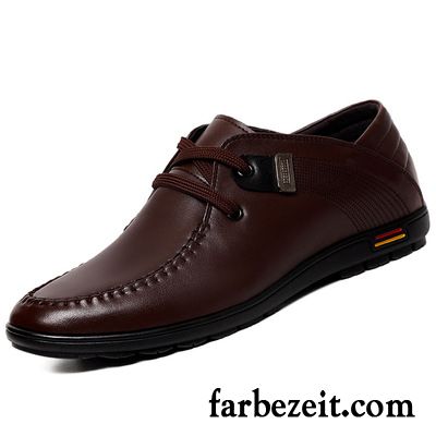 Schuhe Zum Anzug Sportlich Weiche Sohle Lederschue Plus Samt Jugend Herren Runde Zehe Casual Schuhe Schnürschuh Winter England Herbst Billig