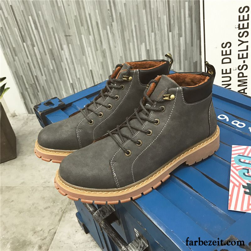 Schwarze Herren Schuhe Cargo Martin Stiehlt Kurze England Neue Jugend Retro Feder Trend Sale