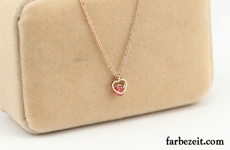 Silberschmuck Damen Frisch Liebe Süß Anhänger Mädchen Einfach Gold