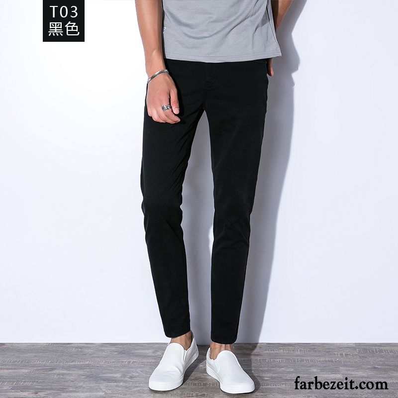 Slim Fit Jogginghose Männer Allgleiches Schlank Hose Sommer Trend Herren Freizeit Dünn Günstig