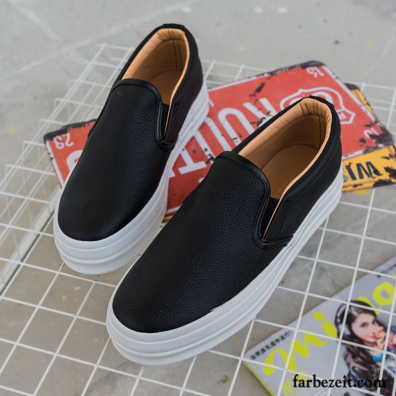 Slipper Für Damen Casual Dicke Sohle Allgleiches Neue Halbschuhe Skaterschuhe Feder Faul Schüler Slip-on Billig