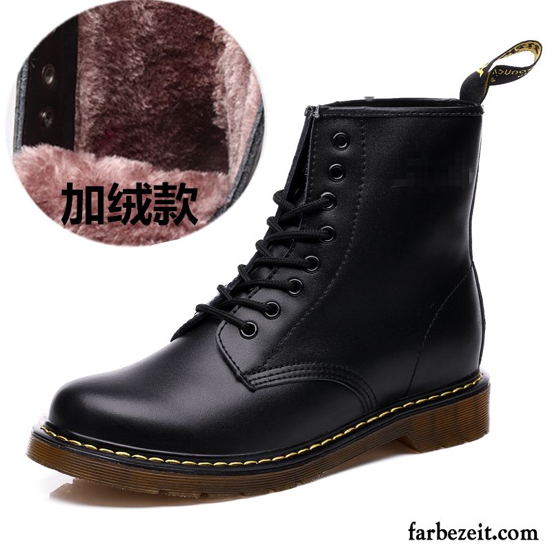 Sneaker Boots Herren Lovers Hohe Echtleder Cargo Schwarz Schuhe England Martin Stiehlt Feder Casual Billig