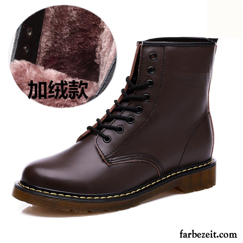 Sneaker Boots Herren Lovers Hohe Echtleder Cargo Schwarz Schuhe England Martin Stiehlt Feder Casual Billig