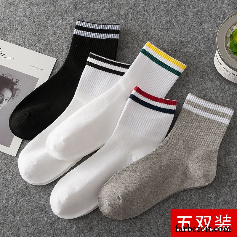 Socken Damen Herzförmig Winter Herbst Baumwolle Dicke Mid Grau