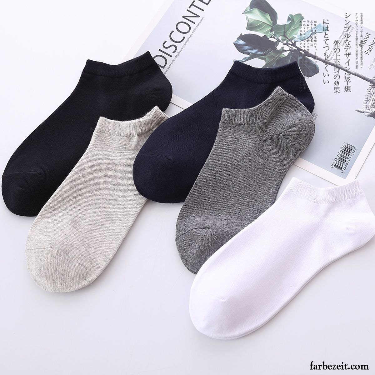 Socken Herren Baumwolle Unsichtbar Schweiß Sommer Knöchelsocken Dünne Gelb Hell