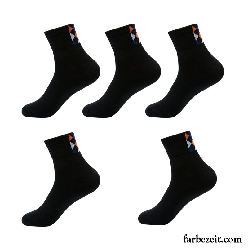 Socken Herren Herbst Einfarbig Winter Mid Schweiß Neue Produkte Weiß