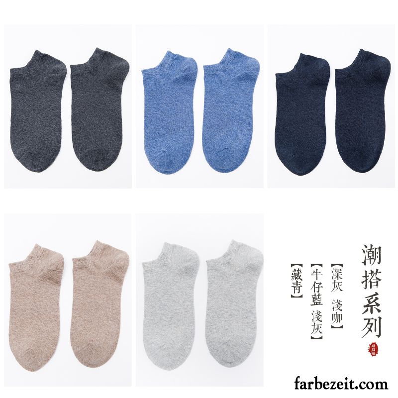 Socken Herren Knöchelsocken Trend Kurz Schweiß Low Sommer Blau