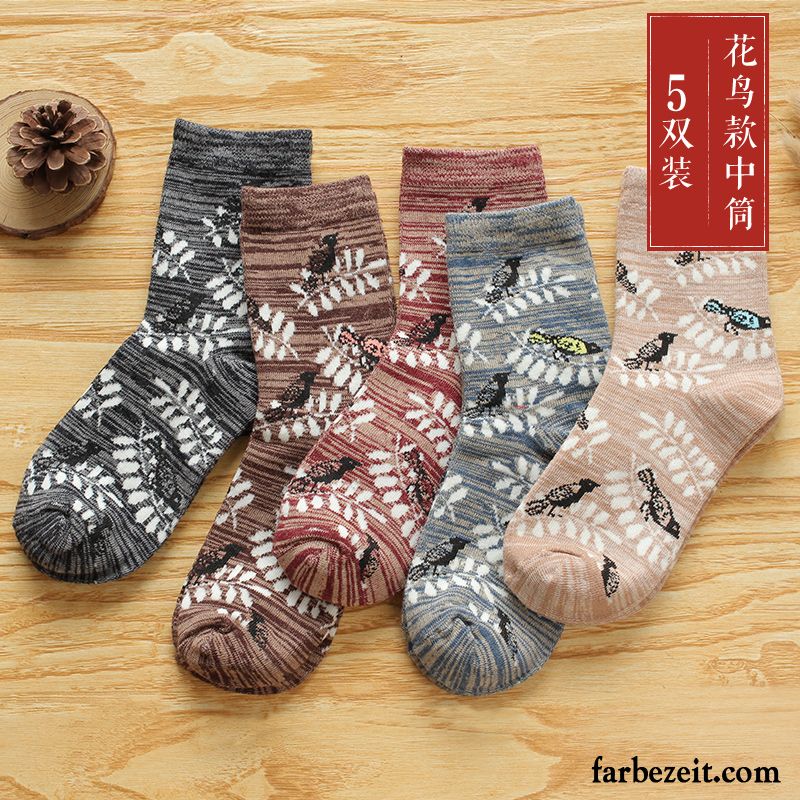 Socken Herren Schweiß Frühling Herbst Winter Baumwolle Baumwollsocken Grau