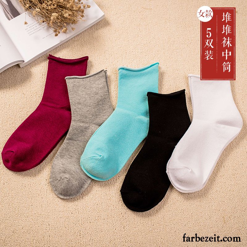 Socken Herren Schweiß Frühling Herbst Winter Baumwolle Baumwollsocken Grau