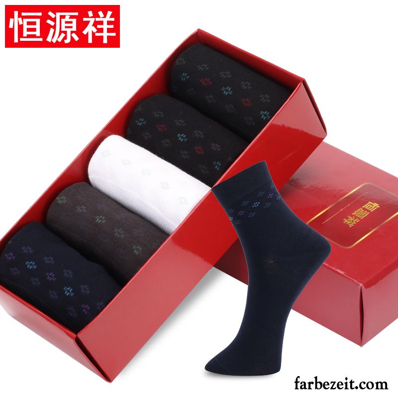 Socken Herren Schweiß Mid Frühling Sommer Sport Vier Jahreszeiten Blau Schwarz