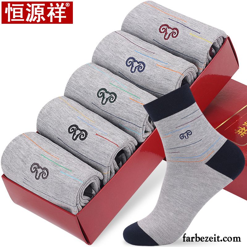 Socken Herren Schweiß Mid Frühling Sommer Sport Vier Jahreszeiten Blau Schwarz