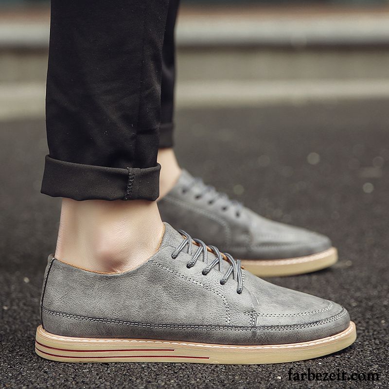 Sommer Halbschuhe Herren England Casual Trend Schuhe Skaterschuhe Feder Allgleiches Lederschue Neue Schüler Günstig