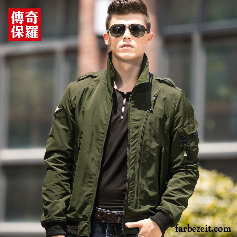 Sommer Parka Herren Überzieher Herbst Freizeit Trend Jacke Grün Pilot Neu Werkzeugbau Verkaufen