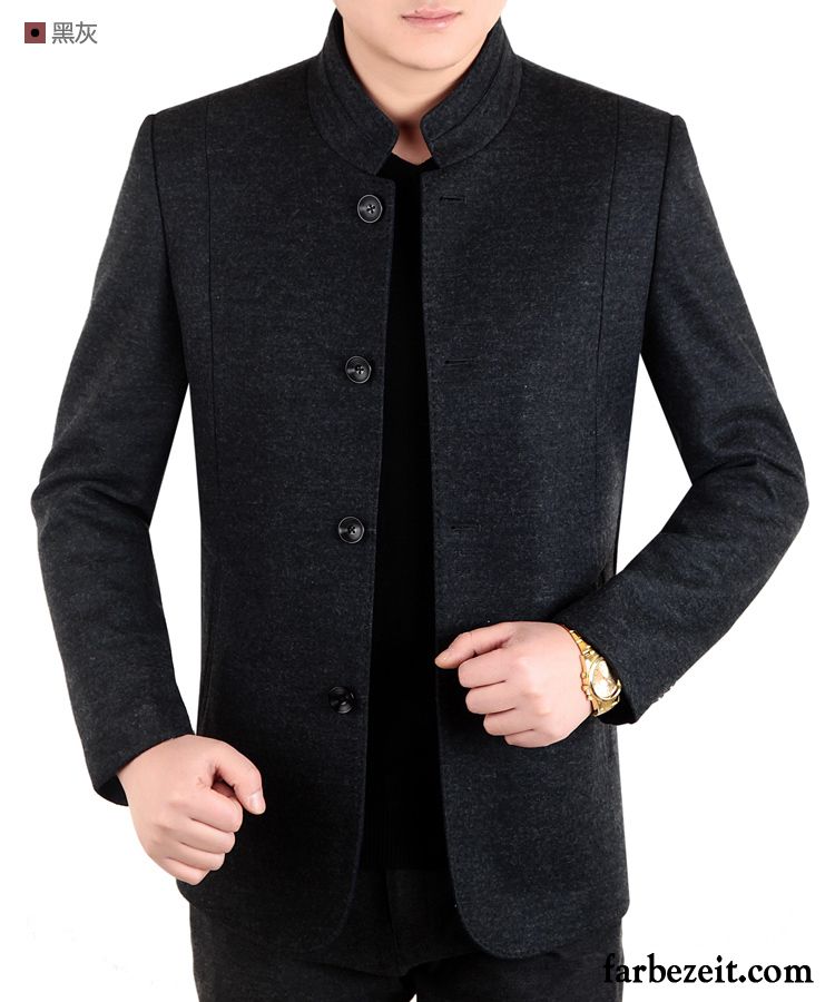 Sommerjacke Herren Baumwolle Neu Herbst Dick Wolle Winter Jacke Überzieher Günstig