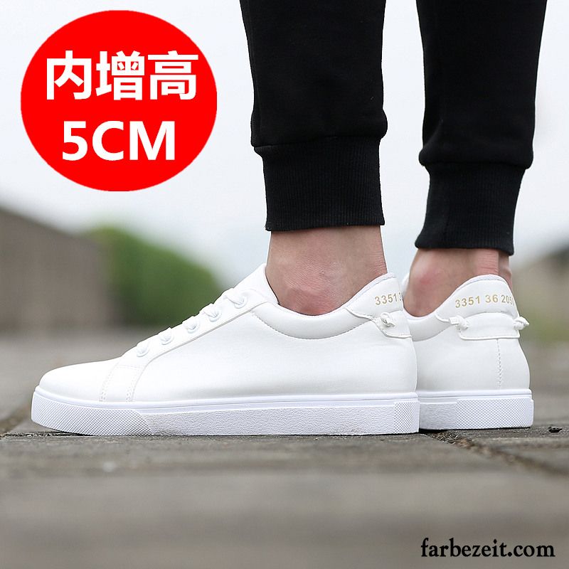 Sommerschuhe Herren Sneaker Weiß Erhöht Feder Skaterschuhe Trend Casual Neue Billig