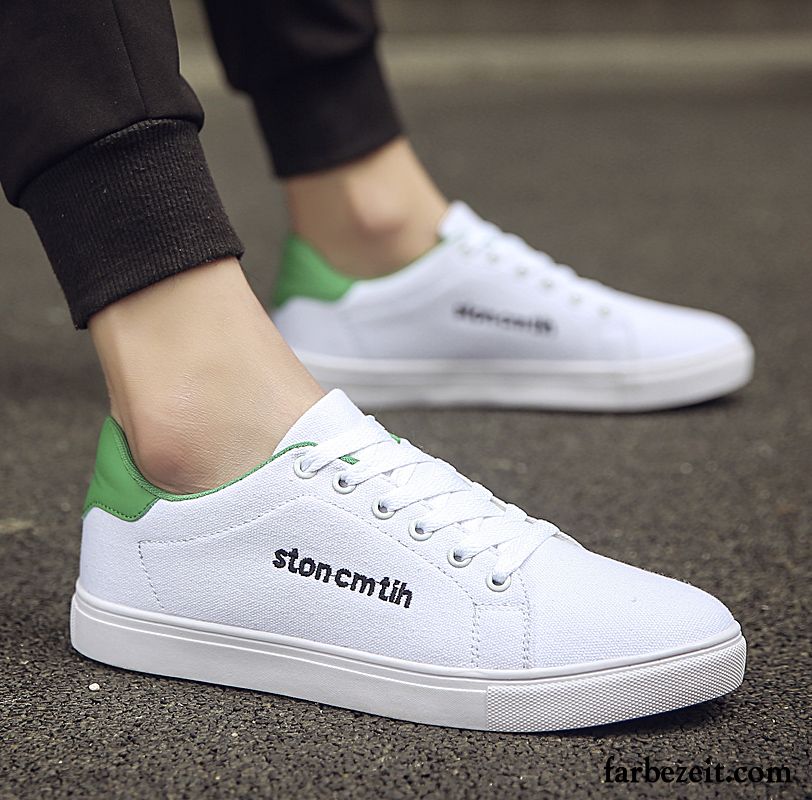 Sommerschuhe Herren Sneaker Weiß Erhöht Feder Skaterschuhe Trend Casual Neue Billig