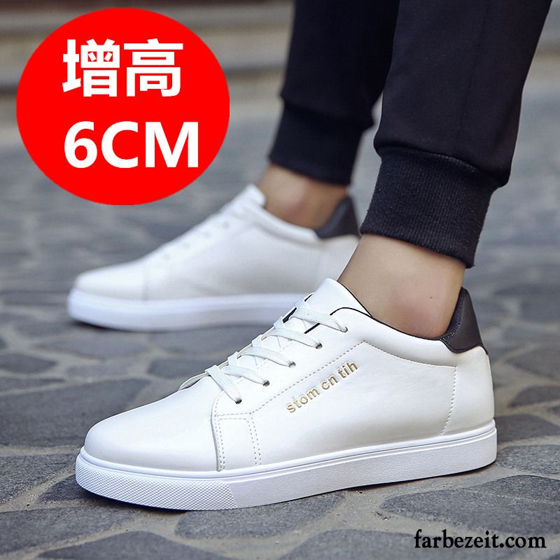 Sommerschuhe Herren Sneaker Weiß Erhöht Feder Skaterschuhe Trend Casual Neue Billig