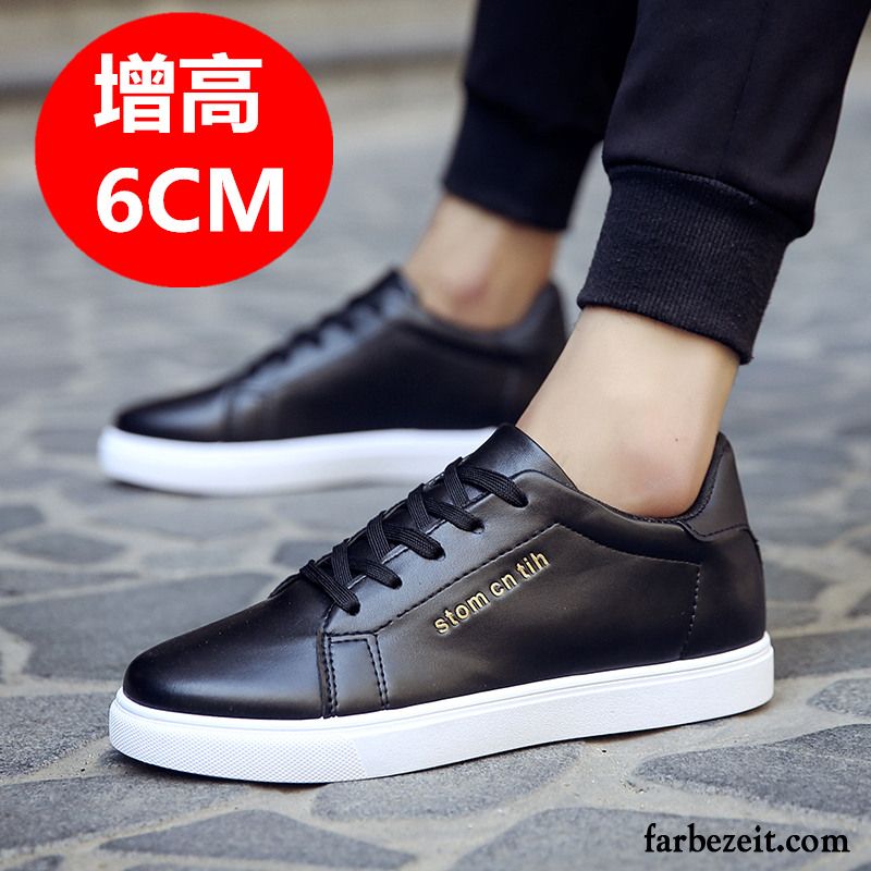 Sommerschuhe Herren Sneaker Weiß Erhöht Feder Skaterschuhe Trend Casual Neue Billig