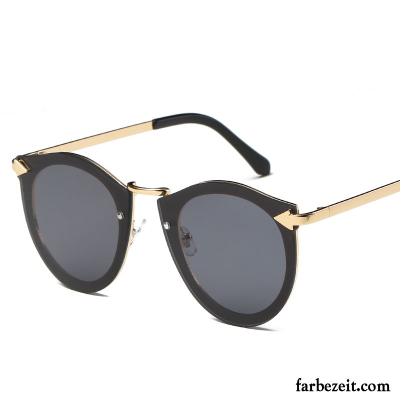 Sonnenbrille Damen Neu Persönlichkeit Trend Stern Tasche Durchbrochenes Silber Purpur Lila Gold