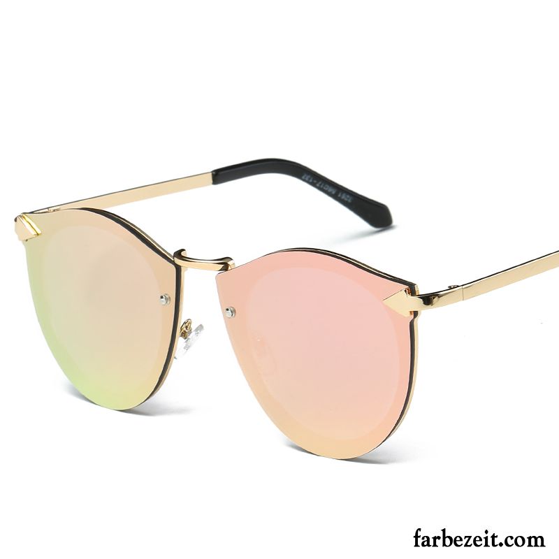 Sonnenbrille Damen Neu Persönlichkeit Trend Stern Tasche Durchbrochenes Silber Purpur Lila Gold