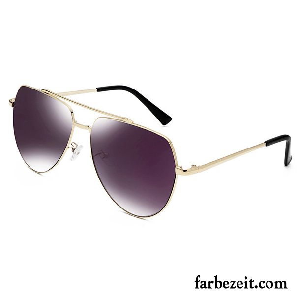 Sonnenbrille Damen Retro Groß Trend Herren Bunt Europe Blau Grün Rosa Weiß Gold