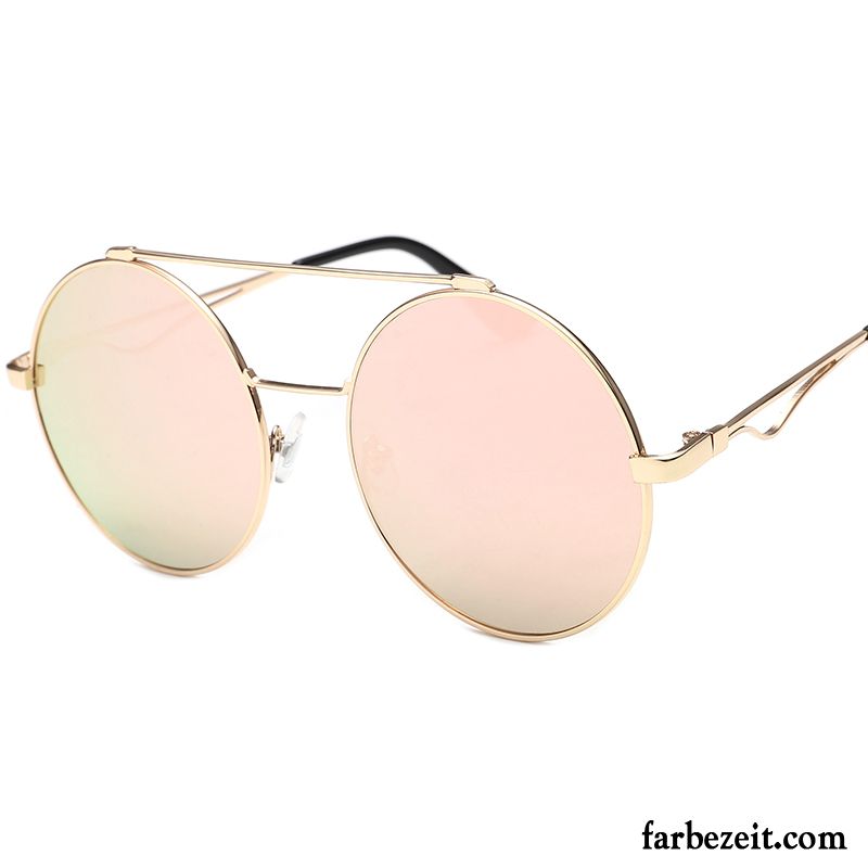 Sonnenbrille Damen Sonnenbrillen Persönlichkeit 2018 Fahren Neu Retro Silber Gold