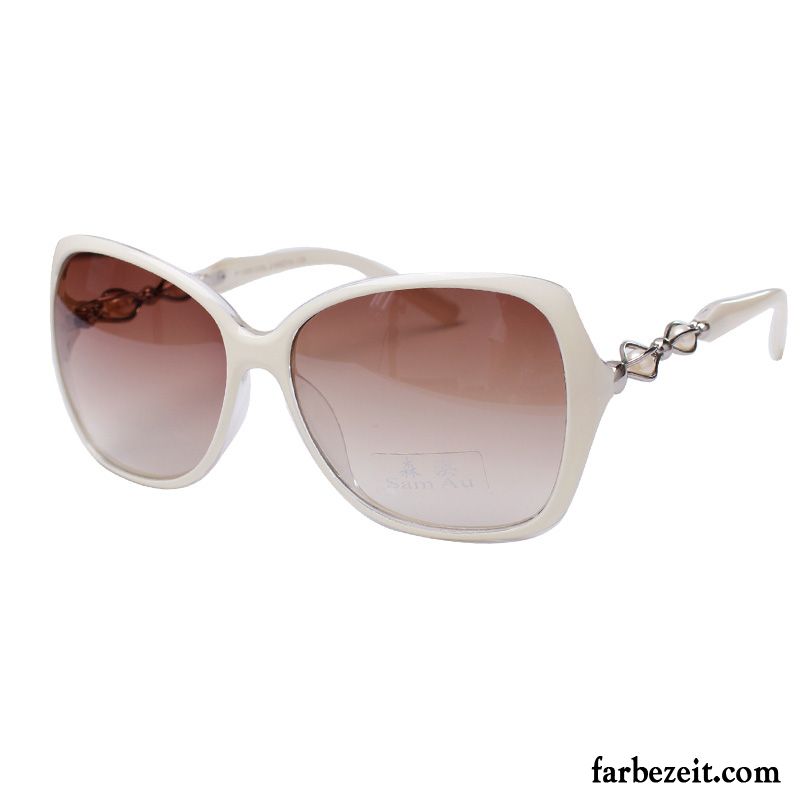 Sonnenbrille Damen Sonnenbrillen Trend Dünn Sonnenschutz Klassisch Groß Weiß