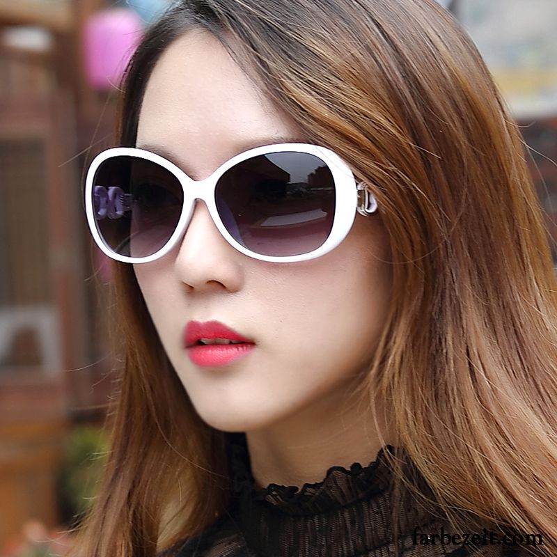 Sonnenbrille Damen Trend Persönlichkeit Neu Rundes Gesicht Straßenschlag 2018 Rot