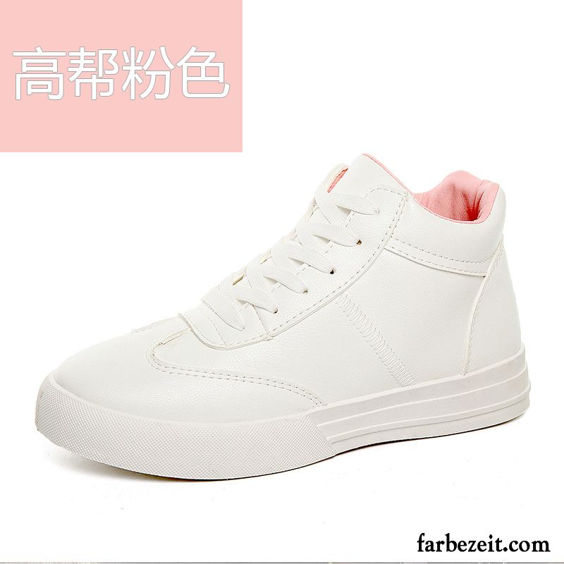 Sport Sneaker Damen Schnürschuhe Leder Casual Neue Weiß Skaterschuhe Schüler Feder Trend Allgleiches Billig