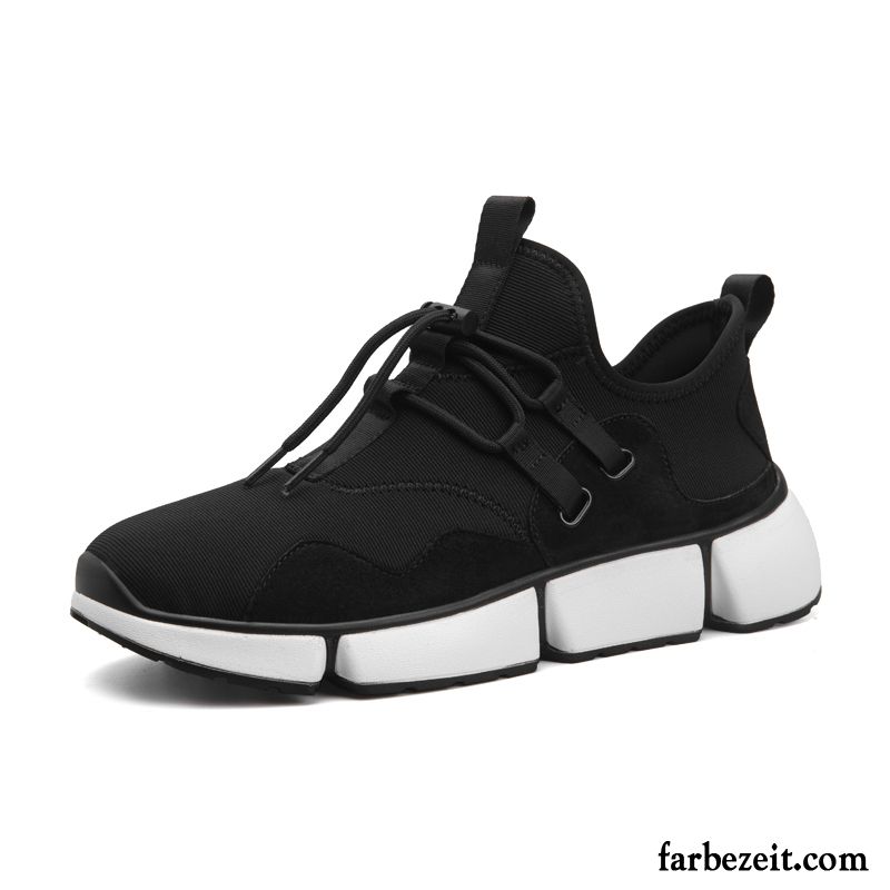 Sportschuhe Herren Licht Trend Feder Casual Atmungsaktiv Laufschuhe Schwarz