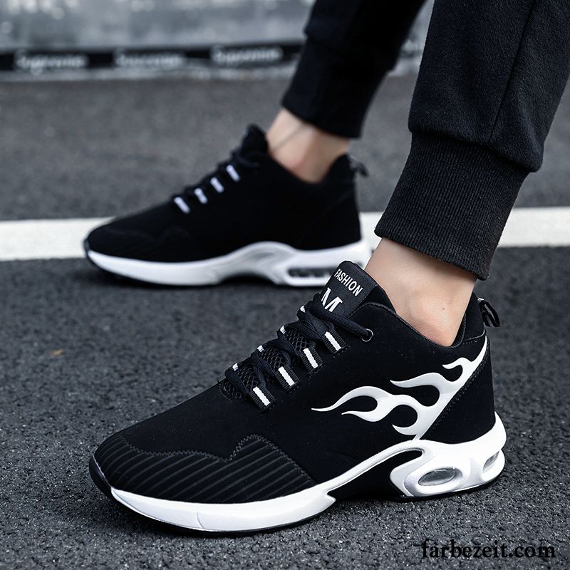 Sportschuhe Herren Trend Herbst Allgleiches Laufschuhe Fliegende Weberei Teenager Schwarz