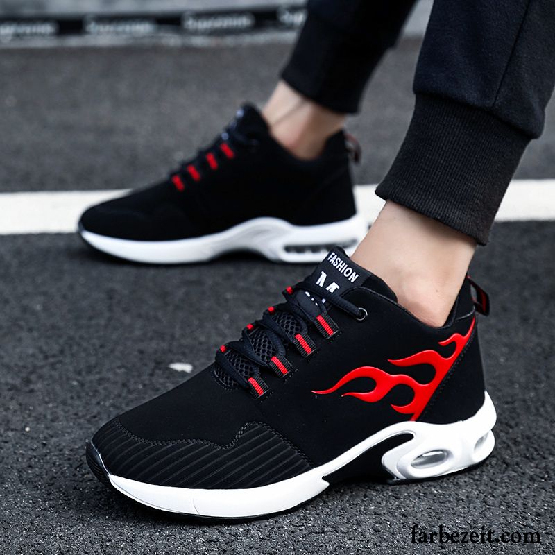 Sportschuhe Herren Trend Herbst Allgleiches Laufschuhe Fliegende Weberei Teenager Schwarz