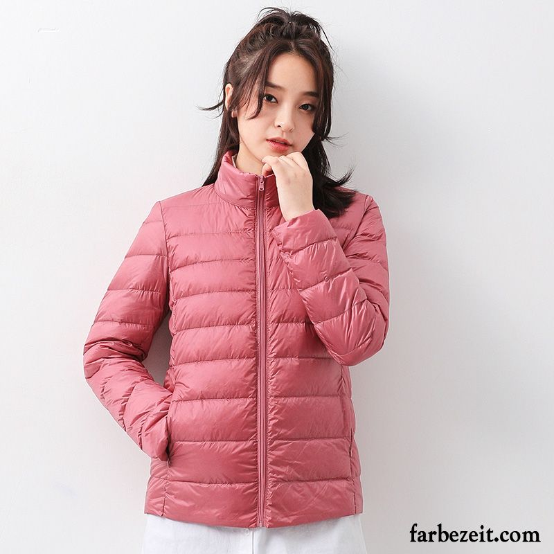 Steppjacke Damen Rot Licht Mode Herbst Schlank Grün Überzieher Ultra Warme Winter Dünn Kurzer Absatz Stehkragen Daunenjacke Kaufen