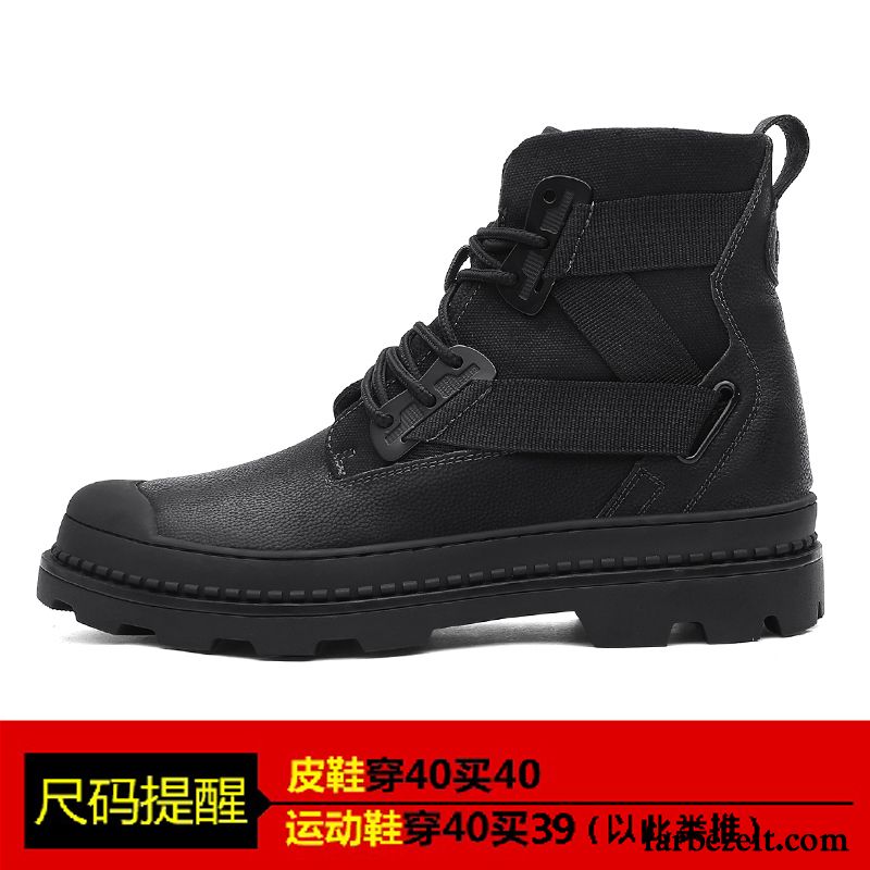 Stiefel Herren Winter Alle Jahreszeiten England Cargo Echtleder Kurze Stiefel Schwarz Braun Gelb