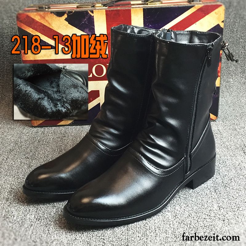 Stiefeletten Herren Braun Herbst Trend Spitze Lederschue England Martin Stiehlt Echtleder Hohe Winter Schuhe Günstig