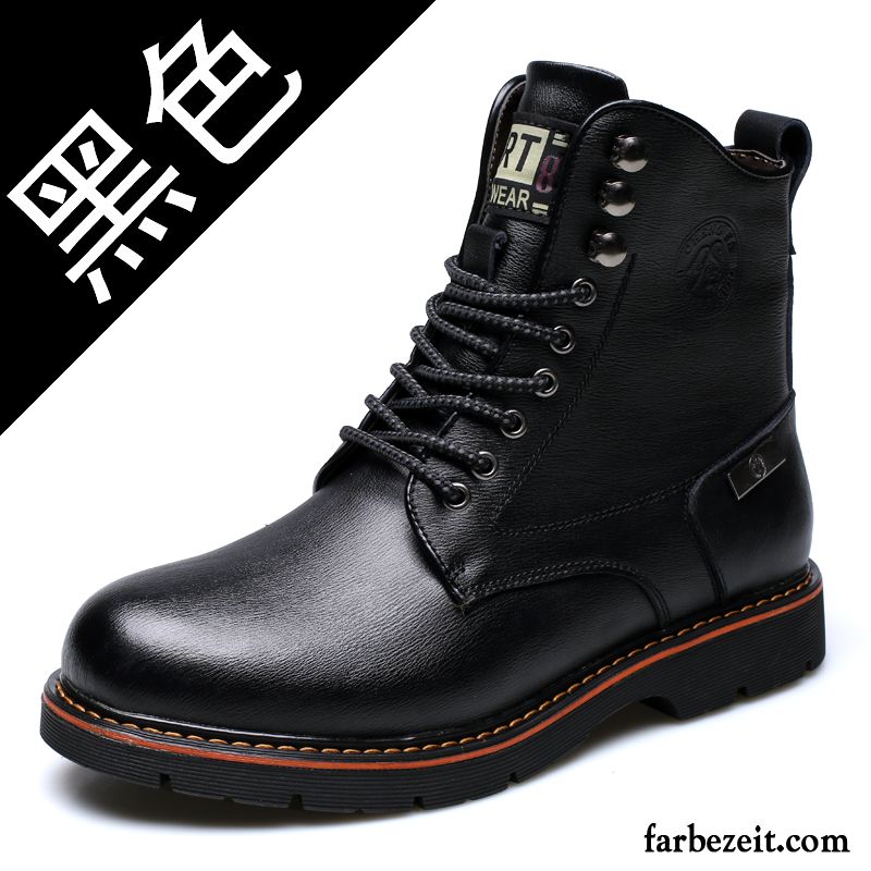 Stiefeletten Herren Wildleder Thermische Trend Retro England Martin Stiehlt Hohe Winter Plus Samt Schuhe Baumwolle Schuhe Verkaufen