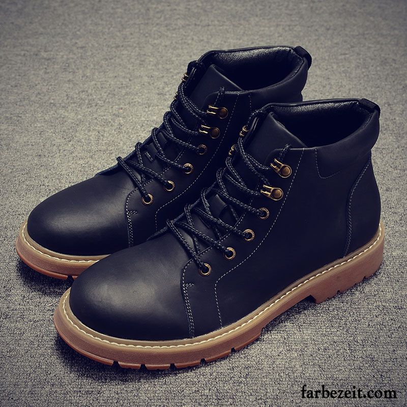 Stiefeletten Herren Winter Hohe England Retro Plus Samt Cargo Winter Martin Stiehlt Thermische Baumwolle Schuhe Sale