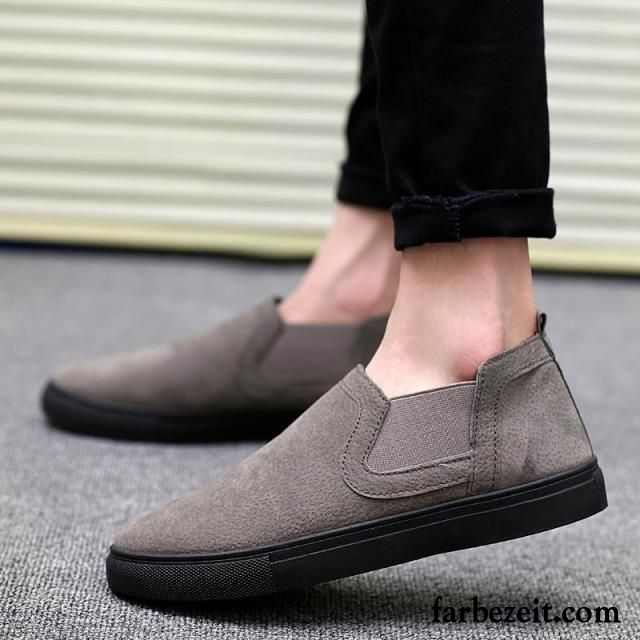 Sneaker Herren Halbschuhe Mode Casual Faul Herbst Schwarz Trend Günstig