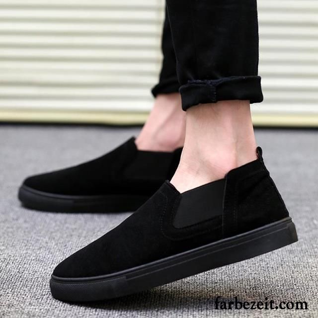 Sneaker Herren Halbschuhe Mode Casual Faul Herbst Schwarz Trend Günstig