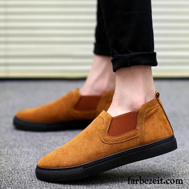 Sneaker Herren Halbschuhe Mode Casual Faul Herbst Schwarz Trend Günstig