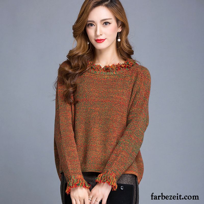 Strickpullover Kapuze Damen Allgleiches Lange Ärmel Winter Unteres Hemd Neu Pullover Kurzer Absatz Lose Herbst Verdickung Mode Günstig