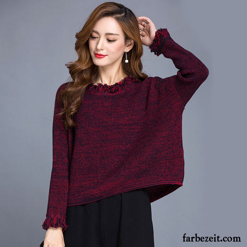 Strickpullover Kapuze Damen Allgleiches Lange Ärmel Winter Unteres Hemd Neu Pullover Kurzer Absatz Lose Herbst Verdickung Mode Günstig