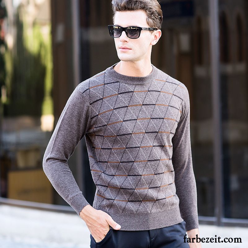 Strickpullover Kapuze Herren Wollpullover Strickwaren Neu Rundhals Winter Verdickung Verkaufen