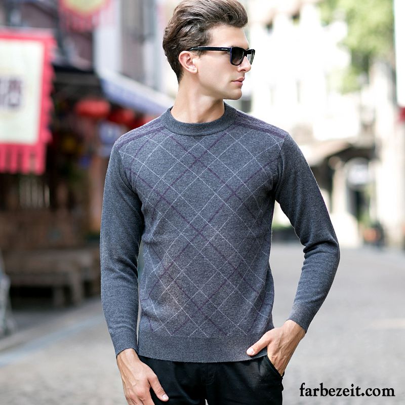 Strickpullover Kapuze Herren Wollpullover Strickwaren Neu Rundhals Winter Verdickung Verkaufen