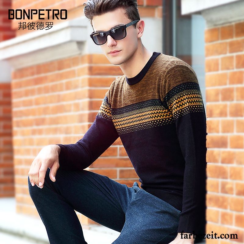 Strickpullover Kapuze Herren Wollpullover Strickwaren Neu Rundhals Winter Verdickung Verkaufen