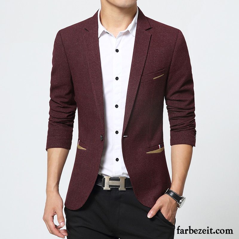 Super Slim Fit Blazer Herbst Freizeit Jugend Schlank Anzüg Kostüm Überzieher Herren Große Größe Anzugjacke Billig