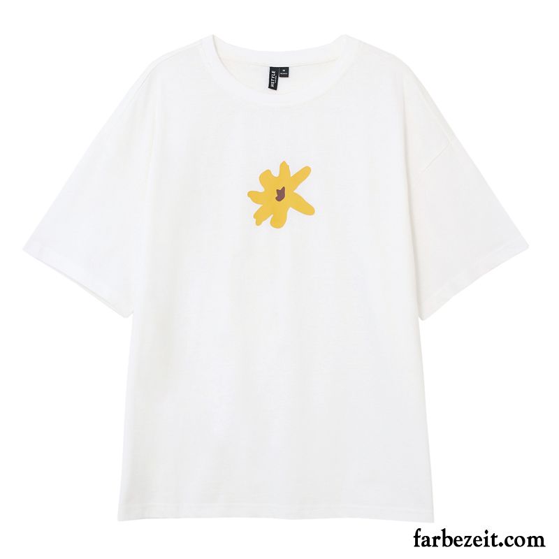 T-shirts Damen Trend Dünn Mantel Kleine Daisy Lose Neu Grün