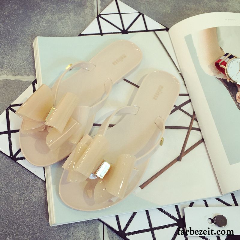 Tofee Damen Hausschuhe Sandalen Hausschuhe Kostenloser Versand Strand Sommer Kristall Bogen Günstig