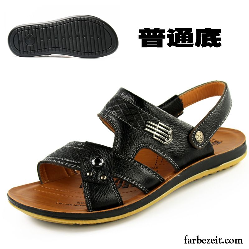 Trekking Sandalen Männer Sandalen Sommer Leder Neue Echtleder Casual Herren Strand Schuhe Billig