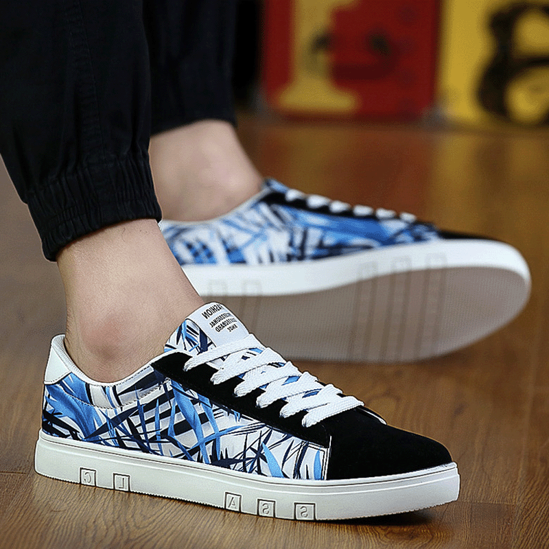 Turnschuhe Weiß Herren Tuch Schuhe Schüler Niedrig Teenager Skaterschuhe Trend Espadrille Casual Feder Allgleiches Billig